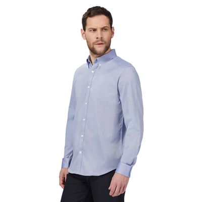 J by Jasper Conran Designer mid blue oxford shirt